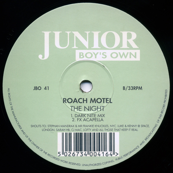 Roach Motel - The Night | Junior Boy's Own (JBO 41) - 2