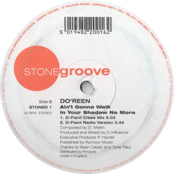 Do'Reen - Ain't Gonna Walk In Your Shadow No More | Stone Groove Records (STONED 1) - 2