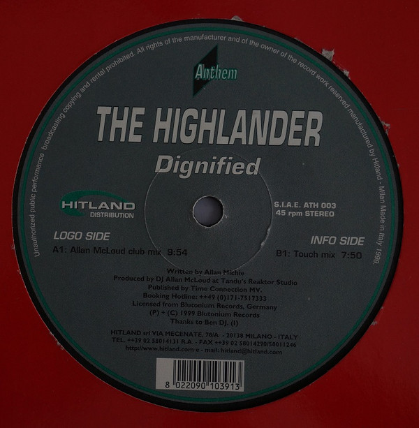 The Highlander - Dignified | Anthem (ATH 003) - main