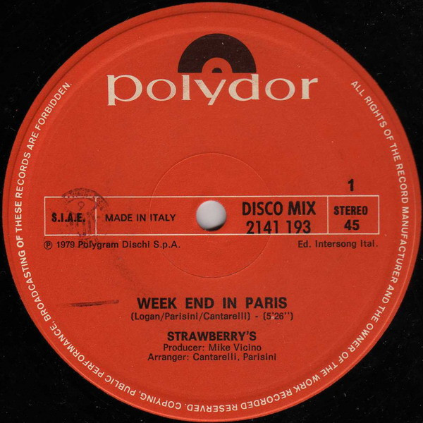 Strawberry's - Week End In Paris / Strawberry World | Polydor (2141 193) - 2