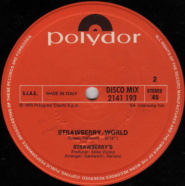 Strawberry's - Week End In Paris / Strawberry World | Polydor (2141 193) - 3