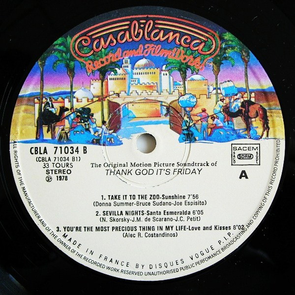 Various - Thank God It's Friday (The Original Motion Picture Soundtrack) | Casablanca (CBLA 71034) - 5