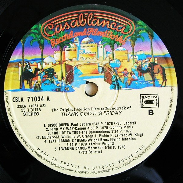 Various - Thank God It's Friday (The Original Motion Picture Soundtrack) | Casablanca (CBLA 71034) - 4