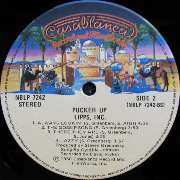 Lipps, Inc. - Pucker Up [Vinyl] | Casablanca (NBLP 7242) - 4