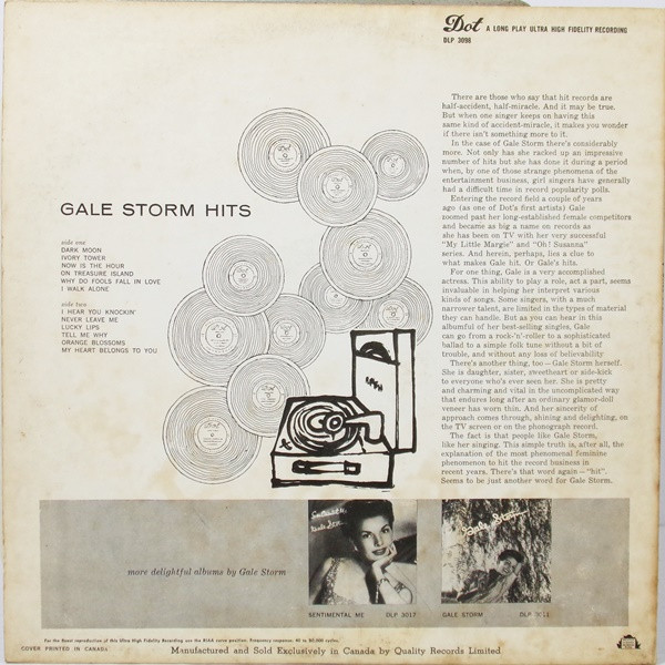 Gale Storm - Gale Storm Hits | Dot Records (DLP 3098) - 2 Gale Storm - Gale Storm Hits | Dot Records (DLP 3098) - 2