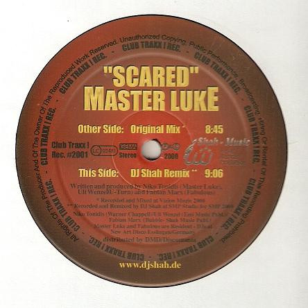 Master Luke - Scared | Club Traxx! Record (Club Traxx! Rec. #2001) - 2
