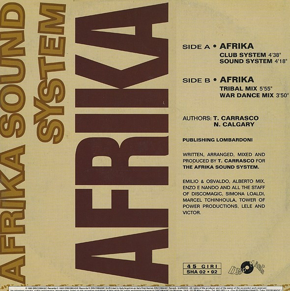Afrika Sound System - Afrika | Savannah Records (SAH 02/92) - 3