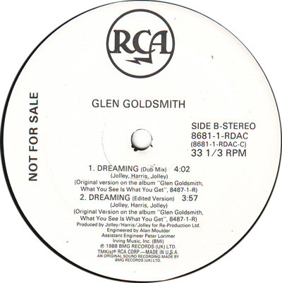 Glen Goldsmith - Dreaming | RCA (8681-1RDAC) - 2 Glen Goldsmith - Dreaming | RCA (8681-1RDAC) - 2
