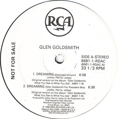 Glen Goldsmith - Dreaming | RCA (8681-1RDAC) - main Glen Goldsmith - Dreaming | RCA (8681-1RDAC) - main