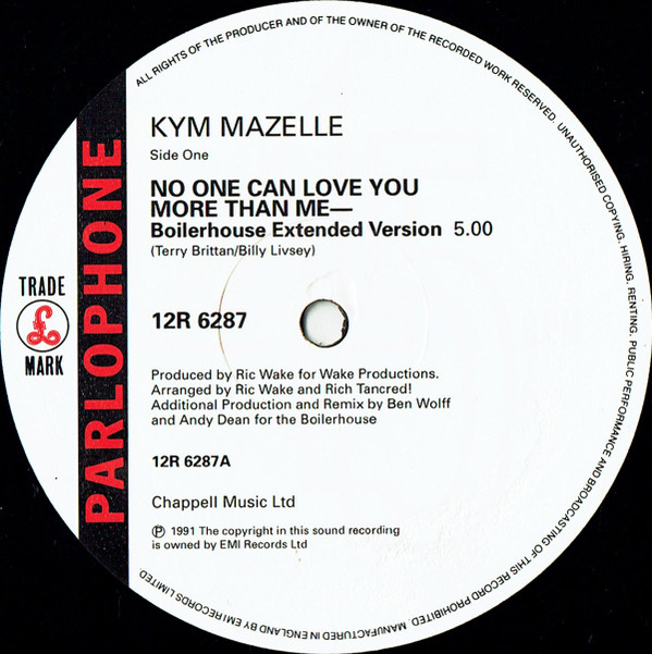 Kym Mazelle - No One Can Love You More Than Me | Parlophone (12R 6287) - 3 Kym Mazelle - No One Can Love You More Than Me | Parlophone (12R 6287) - 3
