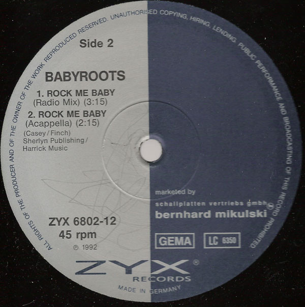 Babyroots - Rock Me Baby | ZYX Records (ZYX 6802-12) - 4 Babyroots - Rock Me Baby | ZYX Records (ZYX 6802-12) - 4