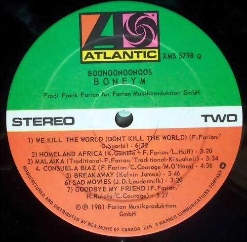 Boney M. - Boonoonoonoos [Vinyl] | Atlantic (XMS 5798) - 4
