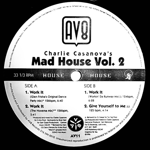 Charlie Casanova - Mad House (Volume Two) | AV8 Records (AV11) - main Charlie Casanova - Mad House (Volume Two) | AV8 Records (AV11) - main