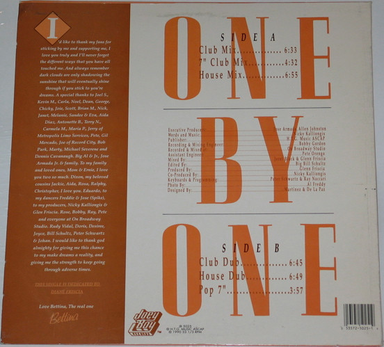 Bettina - One By One | Joey Boy Records (JB 5025) - 2