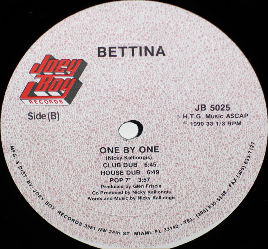 Bettina - One By One | Joey Boy Records (JB 5025) - 4