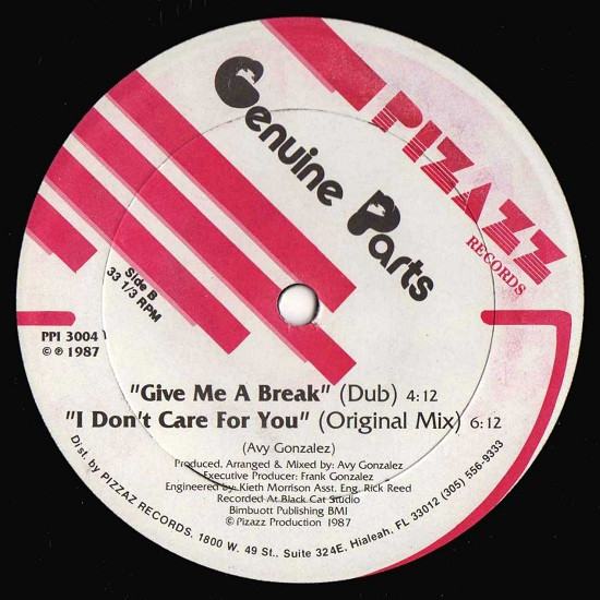 Genuine Parts - I Don't Care For You | Pizazz Records (PPI 3004) - 2 Genuine Parts - I Don't Care For You | Pizazz Records (PPI 3004) - 2
