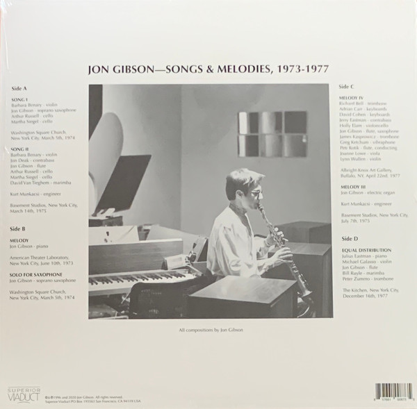 Jon Gibson - Songs & Melodies, 1973-1977 | Superior Viaduct (SV173) - 2 Jon Gibson - Songs & Melodies, 1973-1977 | Superior Viaduct (SV173) - 2