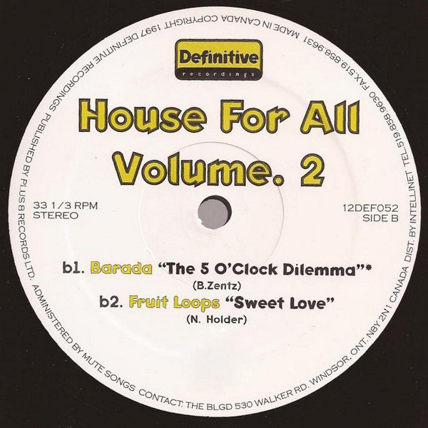 Various - House For All Vol. 2 | Definitive Recordings (12DEF052) - 4 Various - House For All Vol. 2 | Definitive Recordings (12DEF052) - 4