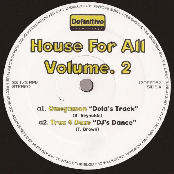 Various - House For All Vol. 2 | Definitive Recordings (12DEF052) - 3 Various - House For All Vol. 2 | Definitive Recordings (12DEF052) - 3
