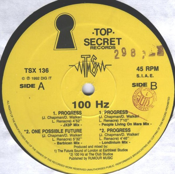 100 Hz - Progress | Top Secret Records (TSX 136) - 3