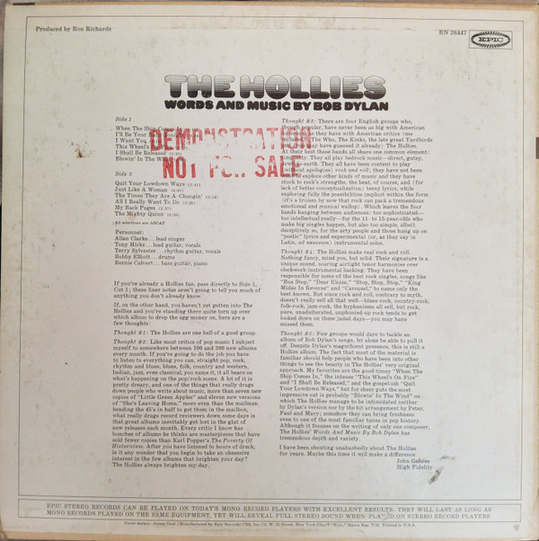 Words And Music By Bob Dylan