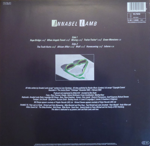 Annabel Lamb - When Angels Travel | RCA (PL 71 015) - 2 Annabel Lamb - When Angels Travel | RCA (PL 71 015) - 2
