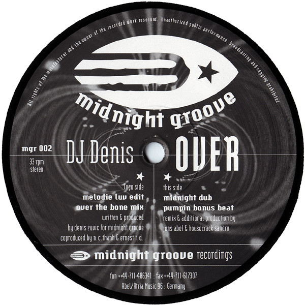 DJ Denis - Over | Midnight Groove Recordings (MGR-002) - 3 DJ Denis - Over | Midnight Groove Recordings (MGR-002) - 3