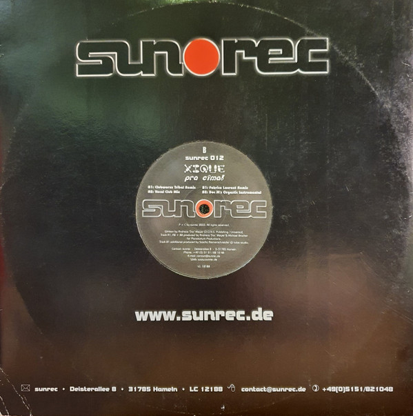 Xique - Pra Cima | Sunrec (sunrec012)