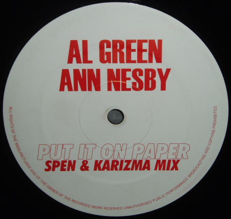 Ann Nesby & Al Green - Put It On Paper | Not On Label (Paper 001) - main