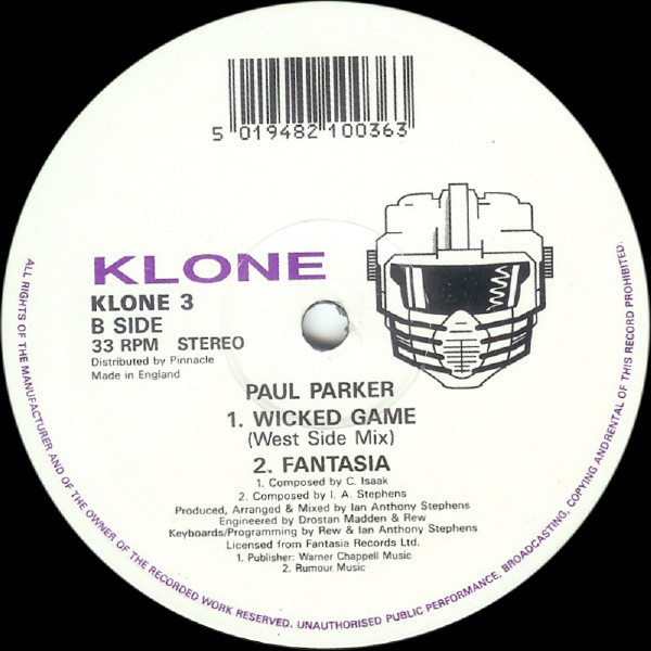 Paul Parker - Wicked Game | Klone Records (KLONE  3) - 2