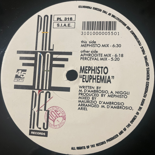 Mephisto - Euphemia | Palmares Records (PL 316)