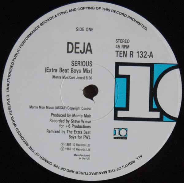 Déjà - Serious | 10 Records (TENR 132) - 3 Déjà - Serious | 10 Records (TENR 132) - 3