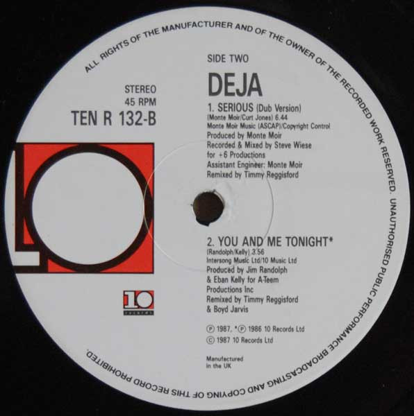 Déjà - Serious | 10 Records (TENR 132) - 4 Déjà - Serious | 10 Records (TENR 132) - 4