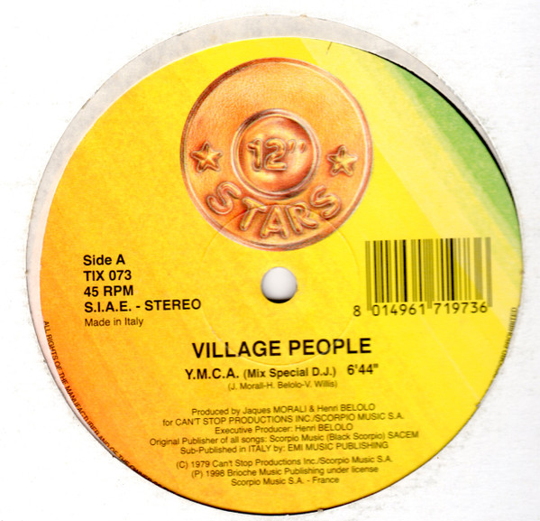 Village People - Y.M.C.A. | 12 Inch Stars (TIX 073) - main Village People - Y.M.C.A. | 12 Inch Stars (TIX 073) - main