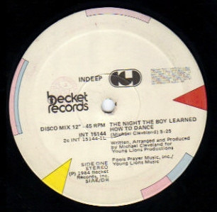 Indeep - The Night The Boy Learned How To Dance | CGD (INT 15144) - main Indeep - The Night The Boy Learned How To Dance | CGD (INT 15144) - main