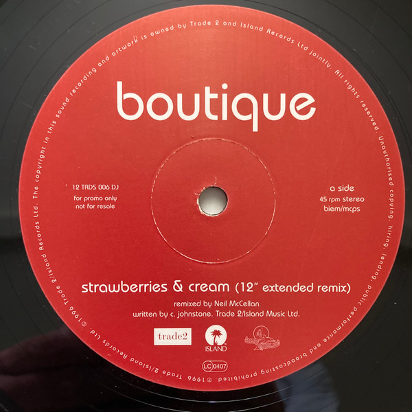 Boutique - Strawberries & Cream | Trade 2 (12 TRDS 006 DJ) - 2