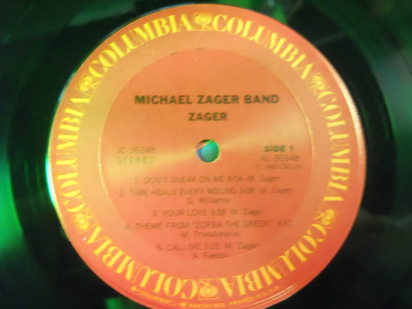 Michael Zager Band - Zager | Columbia (JC 36348) - 5