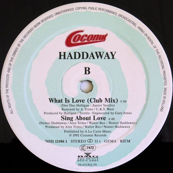 Haddaway - What Is Love | Coconut (74321 12486 1) - 4
