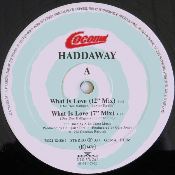 Haddaway - What Is Love | Coconut (74321 12486 1) - 3