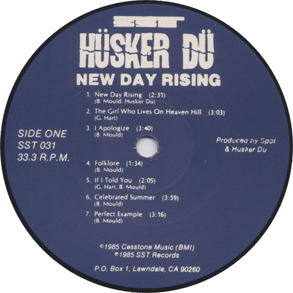 Hüsker Dü - New Day Rising | SST Records (SST 031) - 3 Hüsker Dü - New Day Rising | SST Records (SST 031) - 3