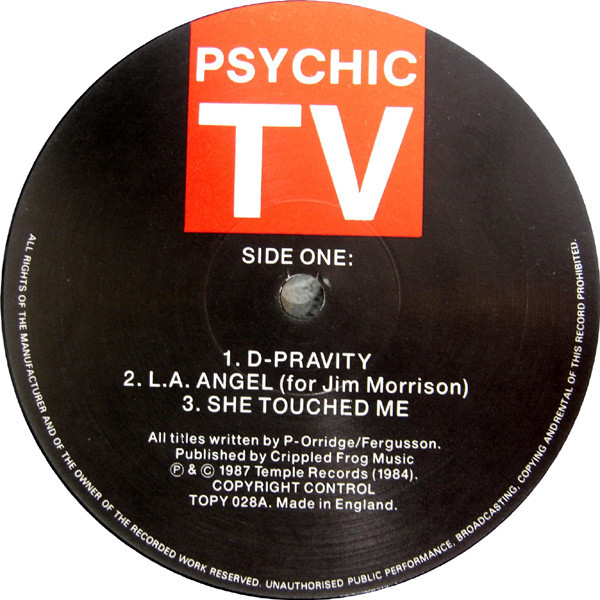 Psychic TV - Live In Toronto | Temple Records (TOPY 028) - 3 Psychic TV - Live In Toronto | Temple Records (TOPY 028) - 3