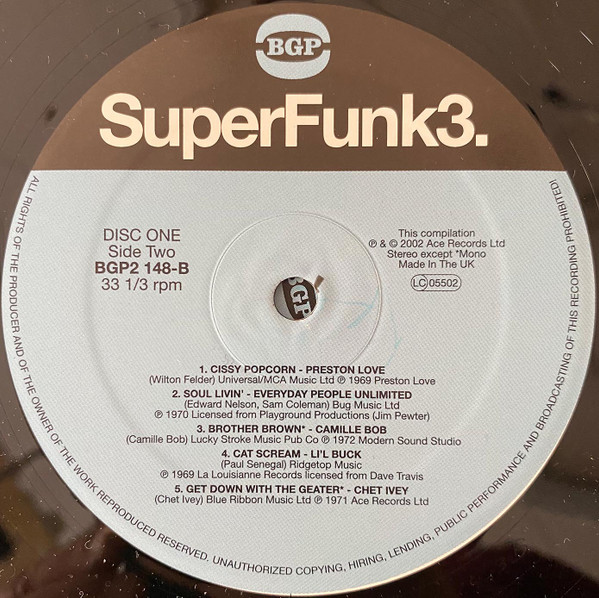 Various - SuperFunk3. | BGP Records (BGP2 148) - 4