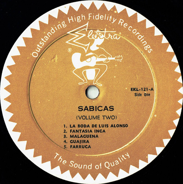 Sabicas - The Greatest Flamenco Guitarist Volume II | Elektra (EK L 121) - 3