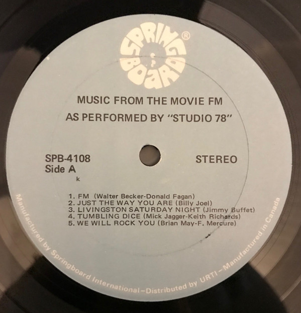 Studio '78 - Music From The Movie "FM" | Springboard (SPB-4108) - 3 Studio '78 - Music From The Movie "FM" | Springboard (SPB-4108) - 3