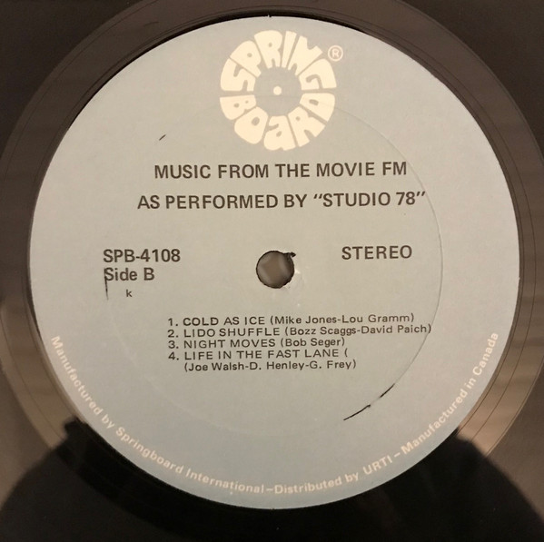 Studio '78 - Music From The Movie "FM" | Springboard (SPB-4108) - 4 Studio '78 - Music From The Movie "FM" | Springboard (SPB-4108) - 4
