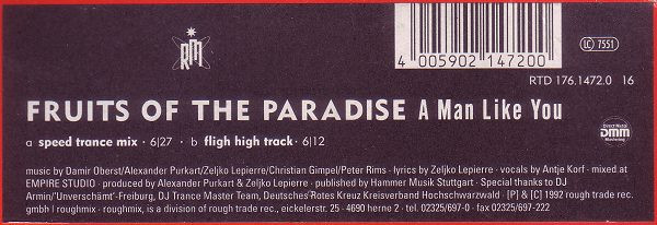 Fruits Of The Paradise - A Man Like You | Roughmix (RTD 176.1472.0)