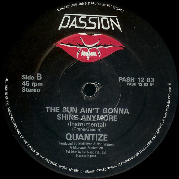 Quantize - The Sun Aint Gonna Shine Anymore | Passion (PASH 12 83) - 4 Quantize - The Sun Aint Gonna Shine Anymore | Passion (PASH 12 83) - 4