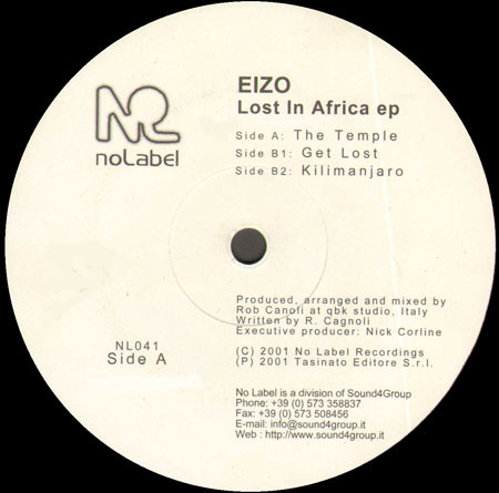 Eizo - Lost In Africa EP | No Label (NL 041) - main