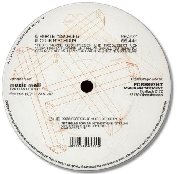 DJ Genetic - ...Test | Zeitsprung Schallplatten (ZSS-2002) - 2