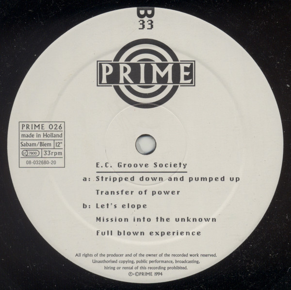 E.C. Groove Society - Wired Urban Technology E.P. | Prime (PRIME 026) - 3